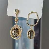 Stunning Vintage Tan Geometric Earrings 1
